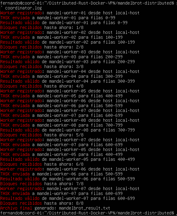 Log del coordinador mas ordenado